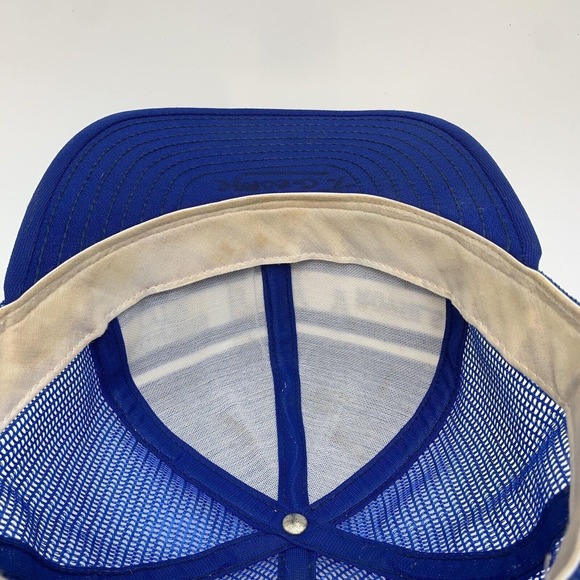 Vintage Kansas City Royals Mesh Back Trucker Snapback Hat Superstripe Large USA - Picture 13 of 15